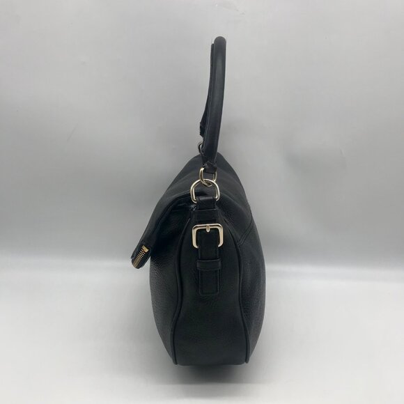 Kate Spade Black Pebbled Leather Cobble Hill Devin Satchel Bag - Picture 3 of 11